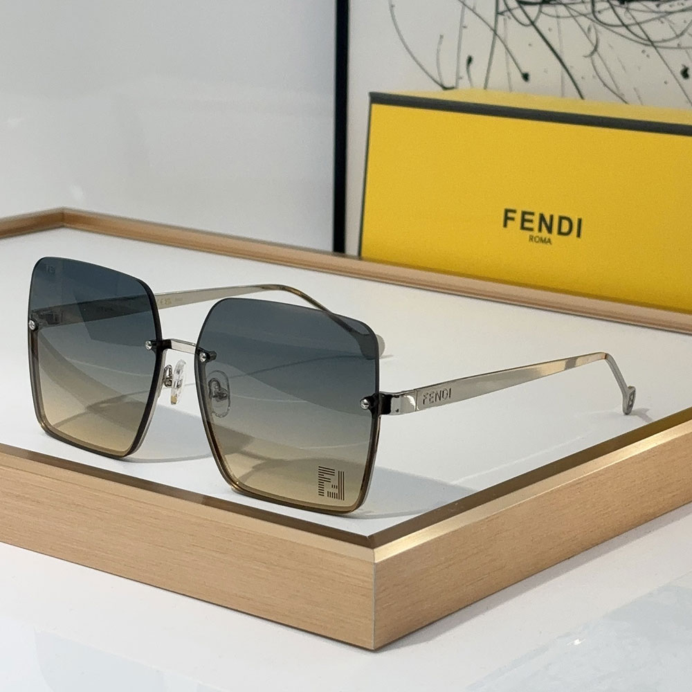 Fendi Butterfly Metal Frame Mirror Sunglasses Top quality （Replica）