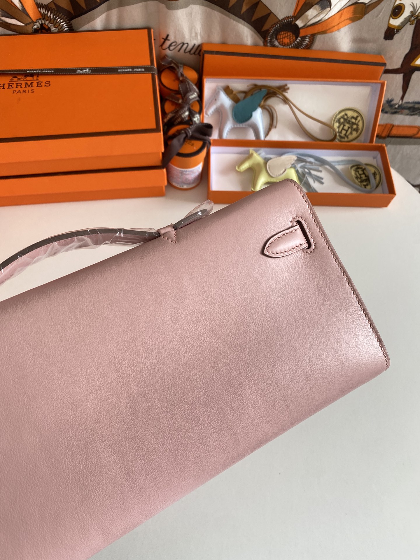 TOP HERMES Kelly Cut Epsom 31CM - Pink - GHW&SHW