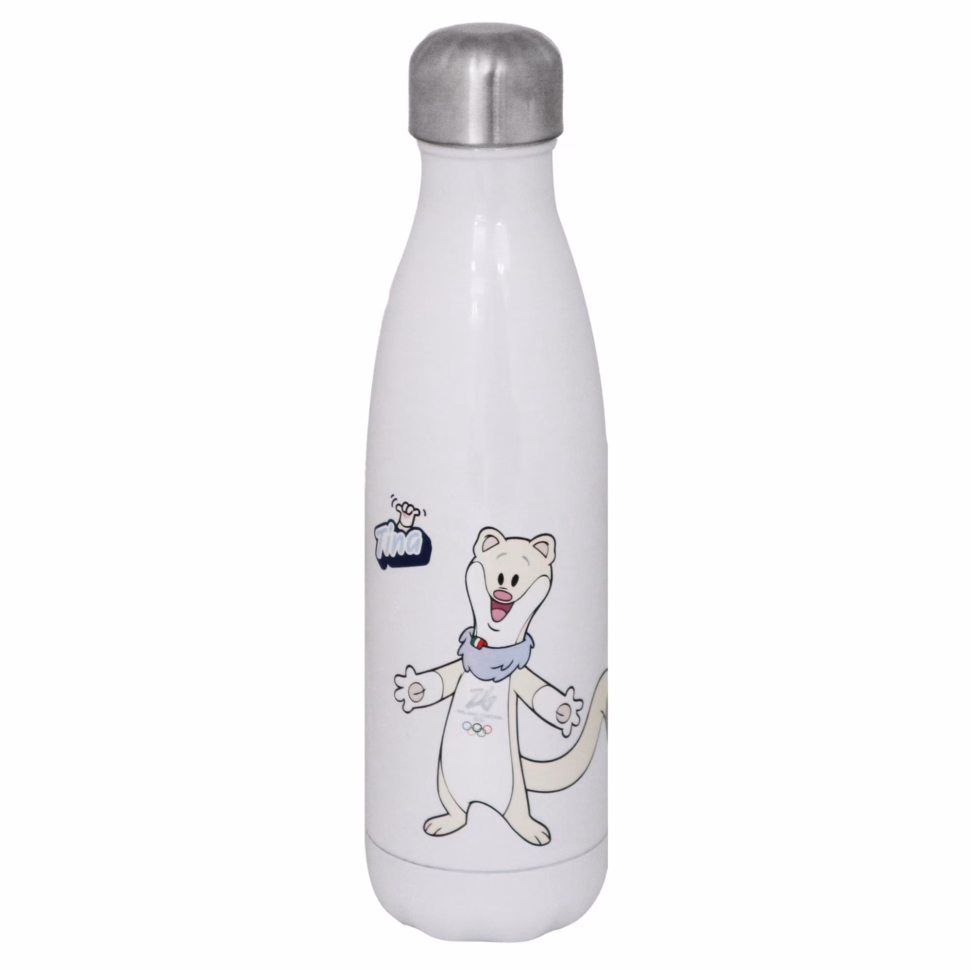 Milano Cortina 2026 Olympics Tina Mascot Waterbottle - White