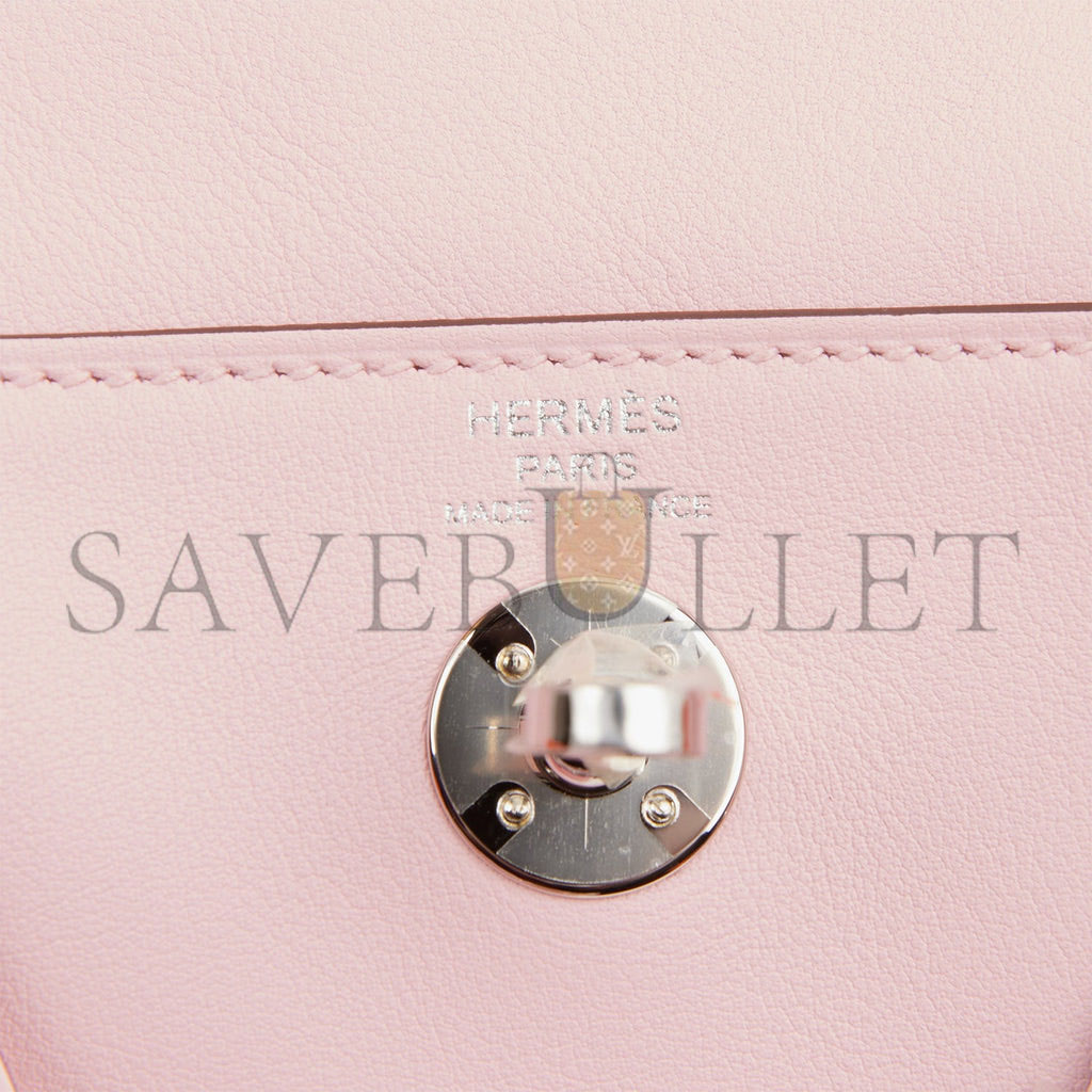 HERMES MASTER LINDY MINI 19 BAG SWIFT PALLADIUM HARDWARE (19*12*9.5cm)
