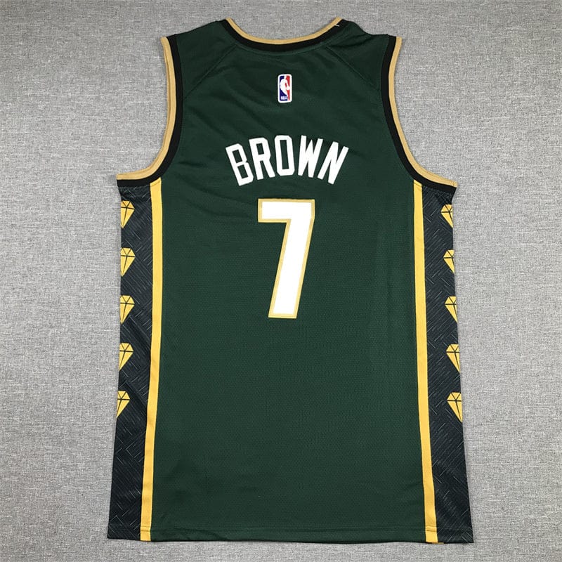 Men's Boston Celtics Jaylen Brown Kelly Green 2022/23 Swingman Jersey - City Edition