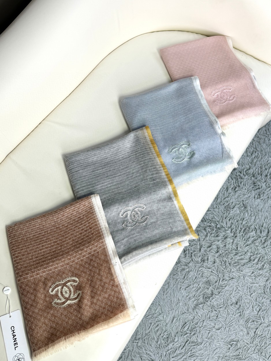 TOP CHANEL Gradient Color Stripe Long Scarf 90x205cm - 4 Color