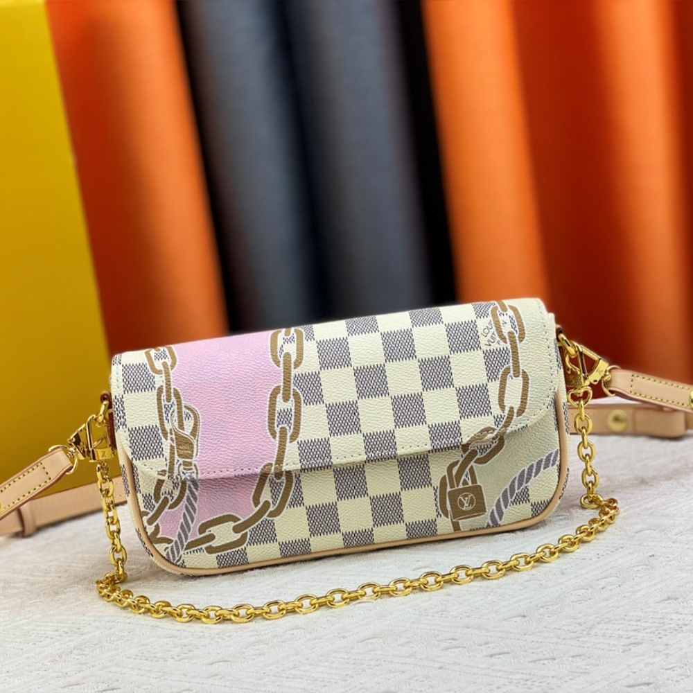 Louis Vuitton LV Leather Baguette Shoulder Handbag M82210&M81911 (Replica)