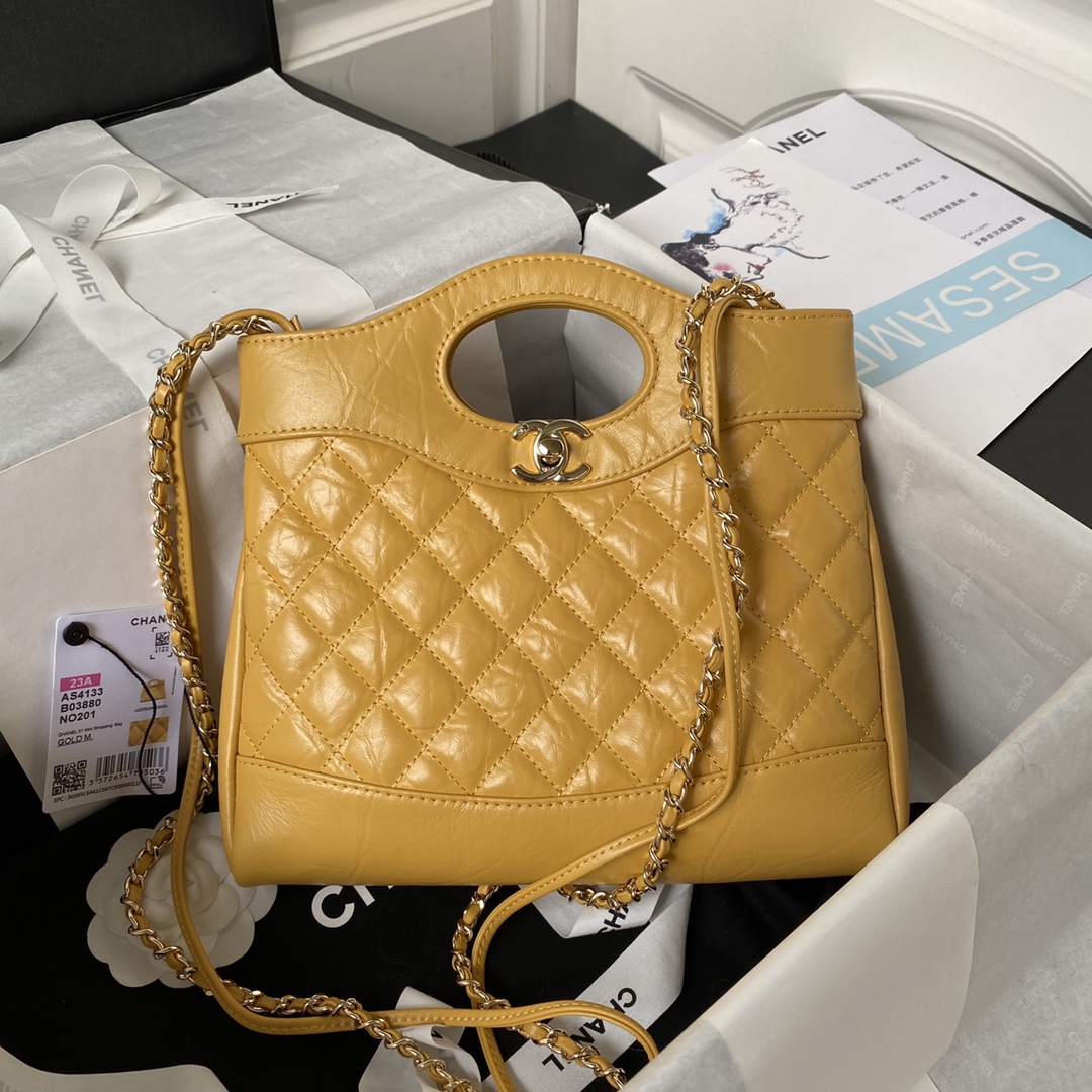 Tops CHANEL Mini 31bag 22x23x5.5cm - Yellow