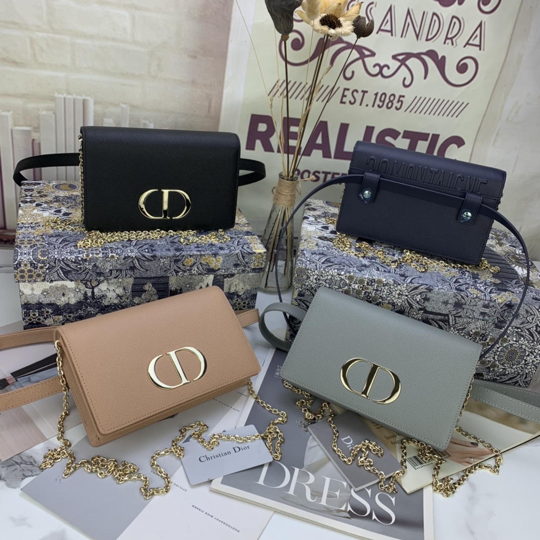 TOP Christian Dior Cowhide 30 Montaigne Bag 19*12.5*4 cm - 3 Colors&GHW
