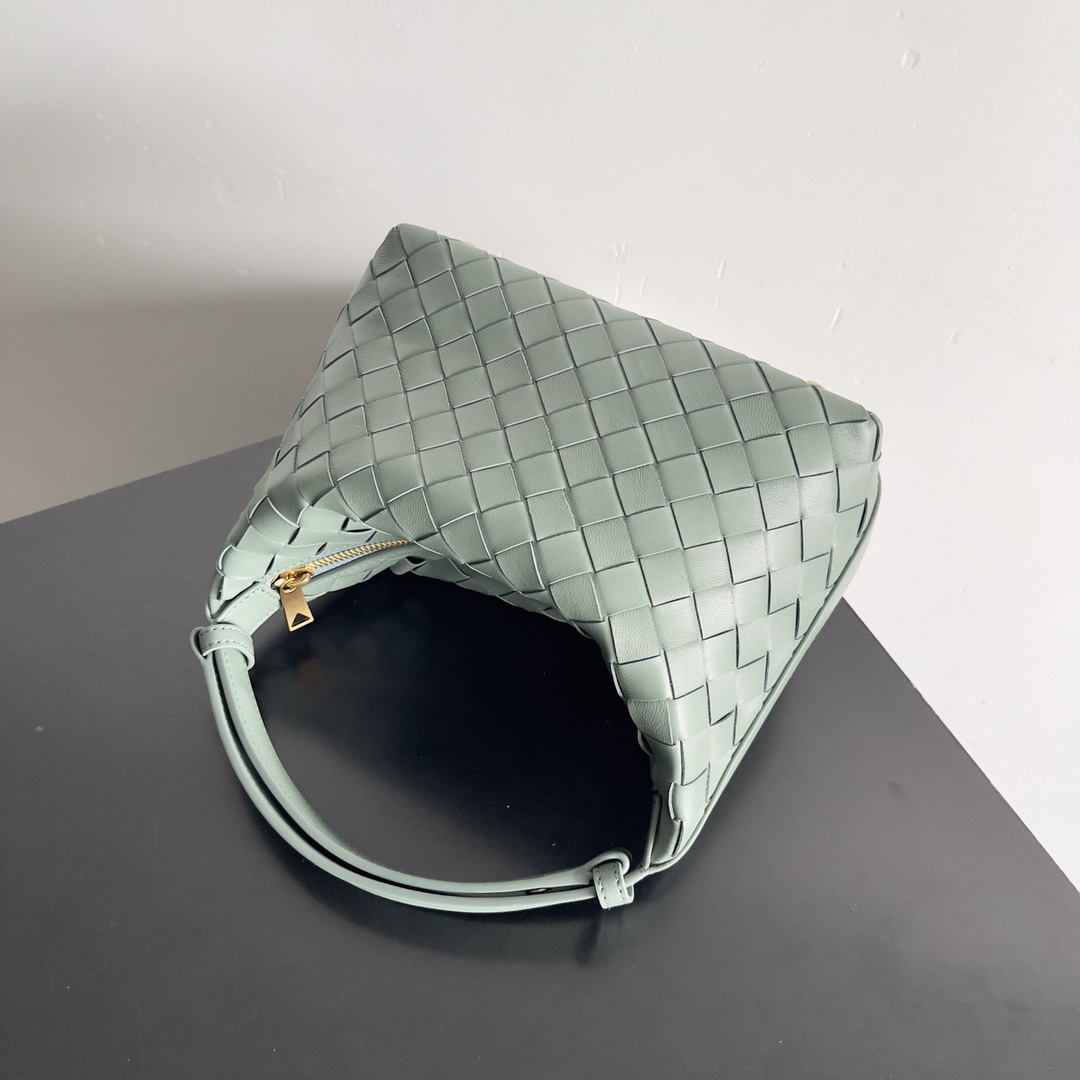 TOP Bottega Veneta BV Leather Wallace Bag 22x13x9cm - Mint Green