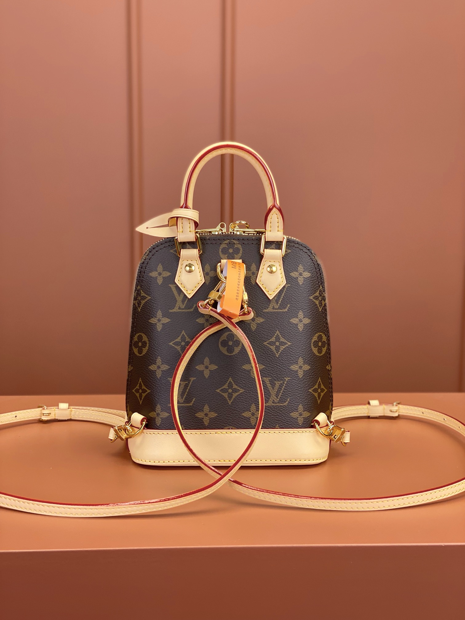 TOP Louis Vuitton LV Alma Backpack 15x20x10cm-Brown
