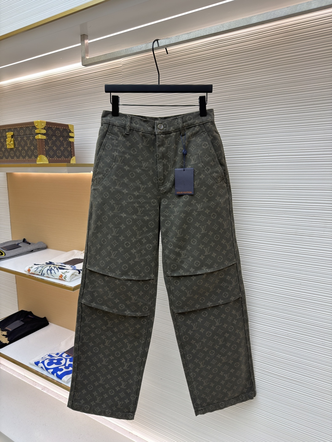 LOUIS VUITTON 满印提花口袋长裤牛仔裤