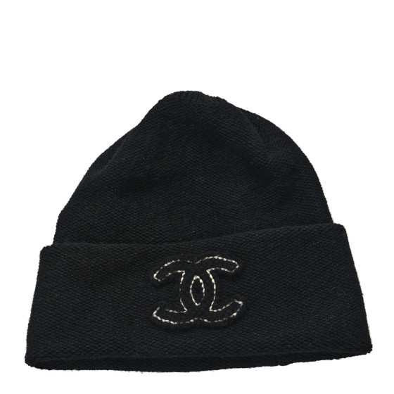 TOP CHANEL Knitted Hat - Black