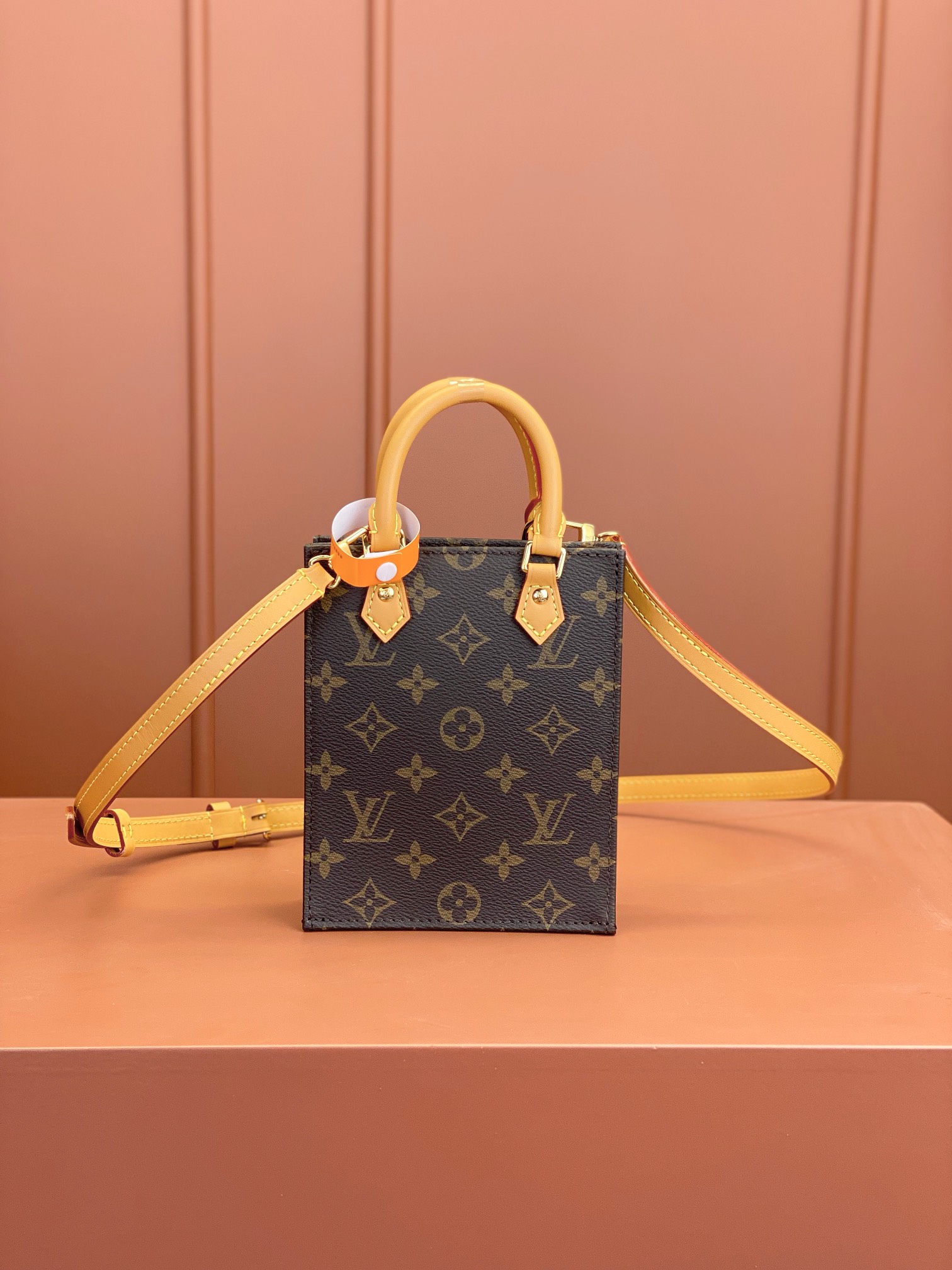 TOP Louis Vuitton LV Petit Sac Plat Handbag 14x17x5cm - Brown