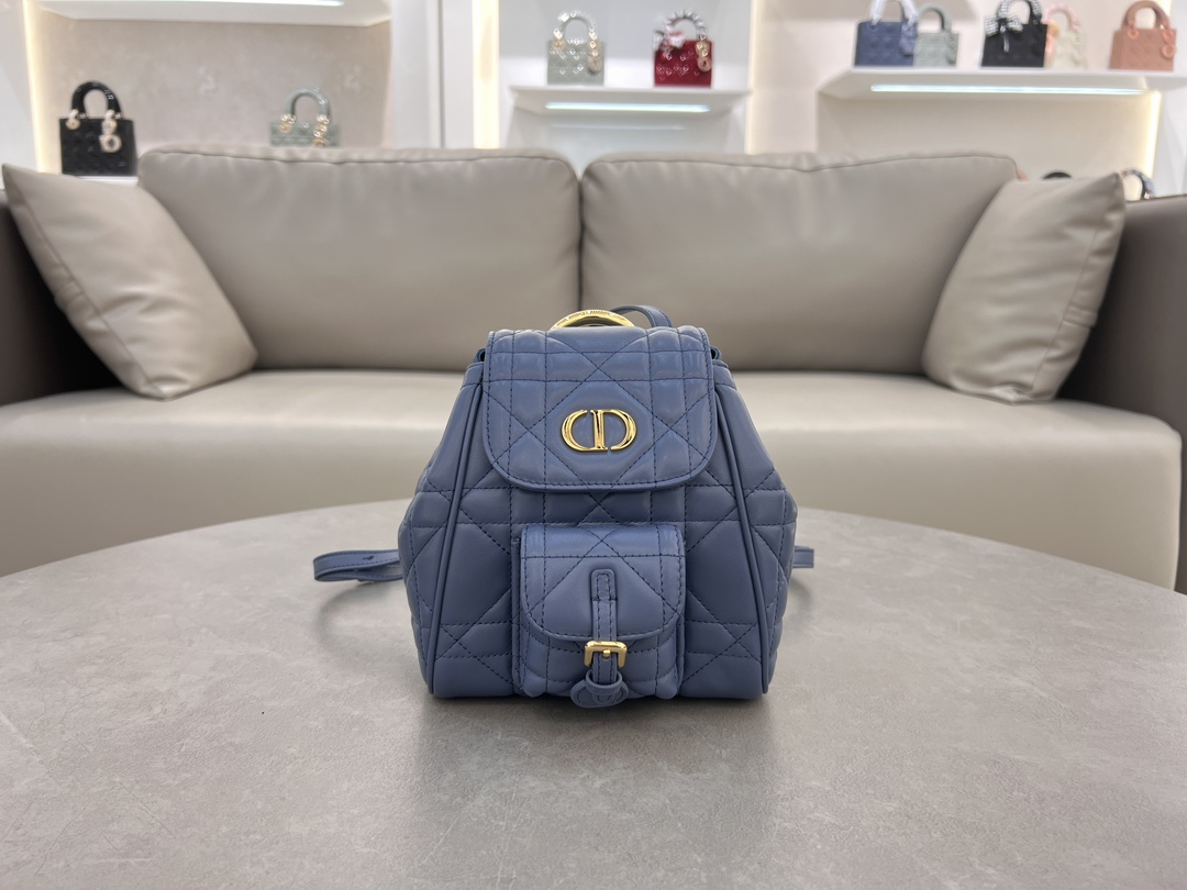 TOP Christian Dior Small Dior Caro Backpack 19.5×18.5×8.5cm -5 Colors