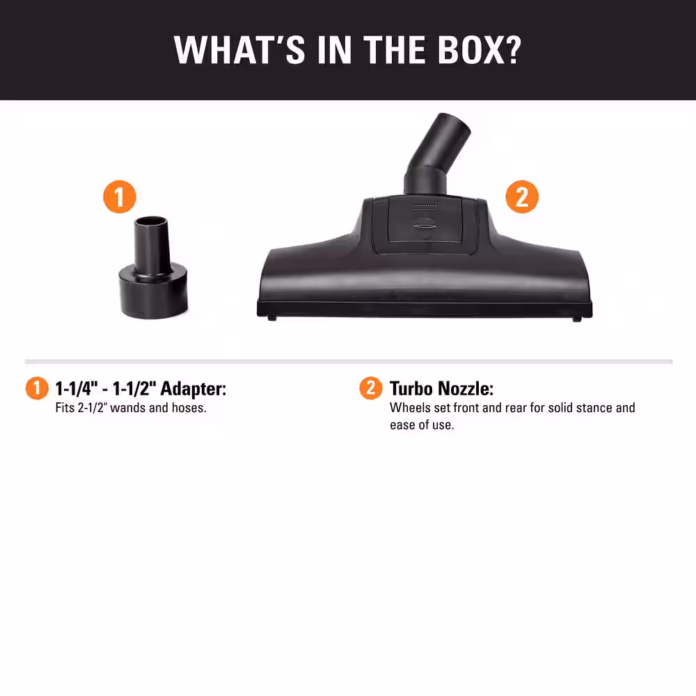 1-1/4 in. And 2-1/2 in. Beater Bar Vacuum Accessory Kit Shop Vac Attachments for RIDGID Wet Dry Vacuums
