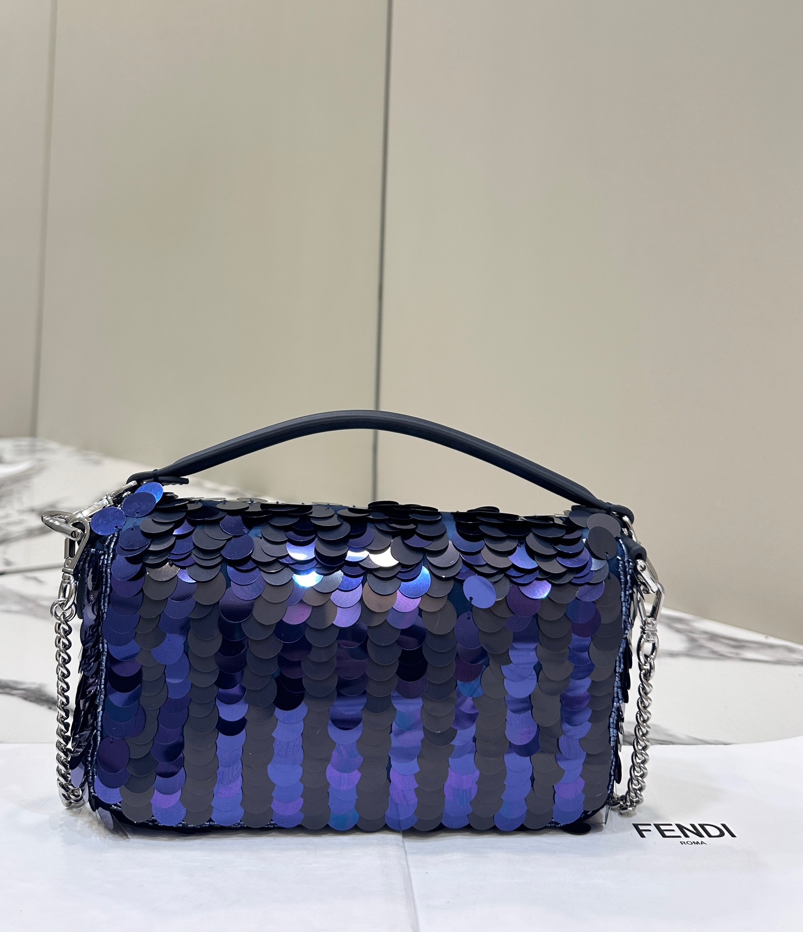 TOP FENDI Baguette Bag with Beads Mini 19x5x11cm - 5 Color