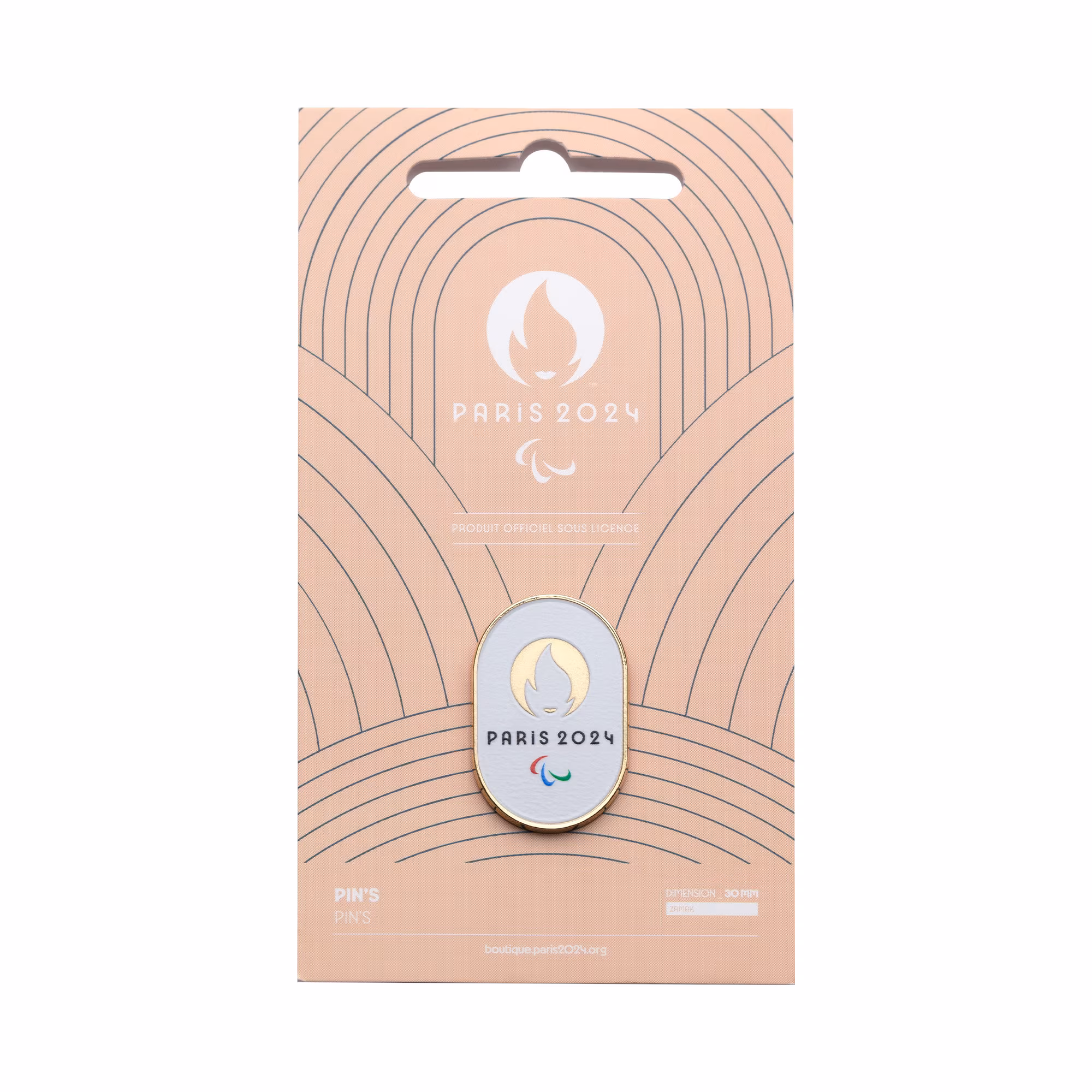 Paris 2024 Paralympics Oval Pin Badge