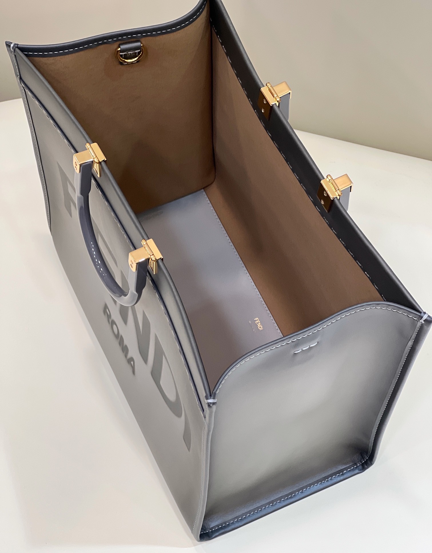 TOP FENDI Calfskin Medium Sunshine Tote 40×17×37cm - 3 Colors