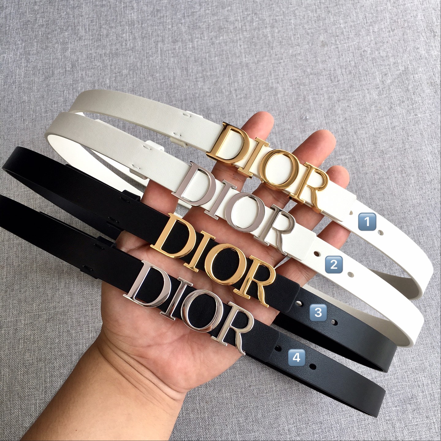 TOP Christian Dior Belt 2CM - 4 Colors