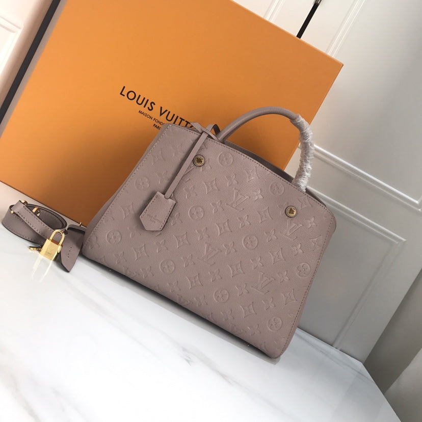 TOP Louis Vuitton LV L*V Montaigne MM Empreinte Bag - Turtle Dove