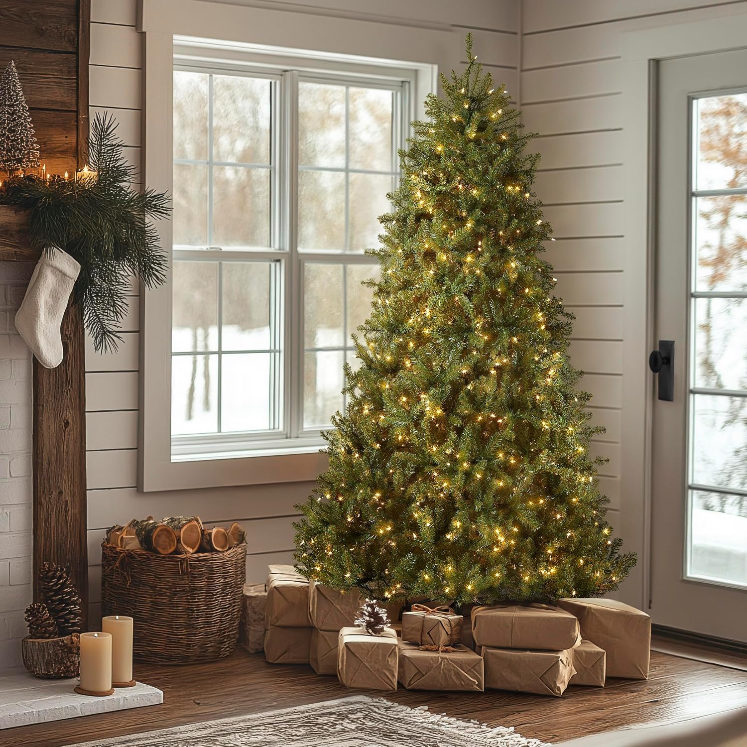 National Tree Company 9ft Pre-Lit Dunhill Fir Artificial Christmas Tree