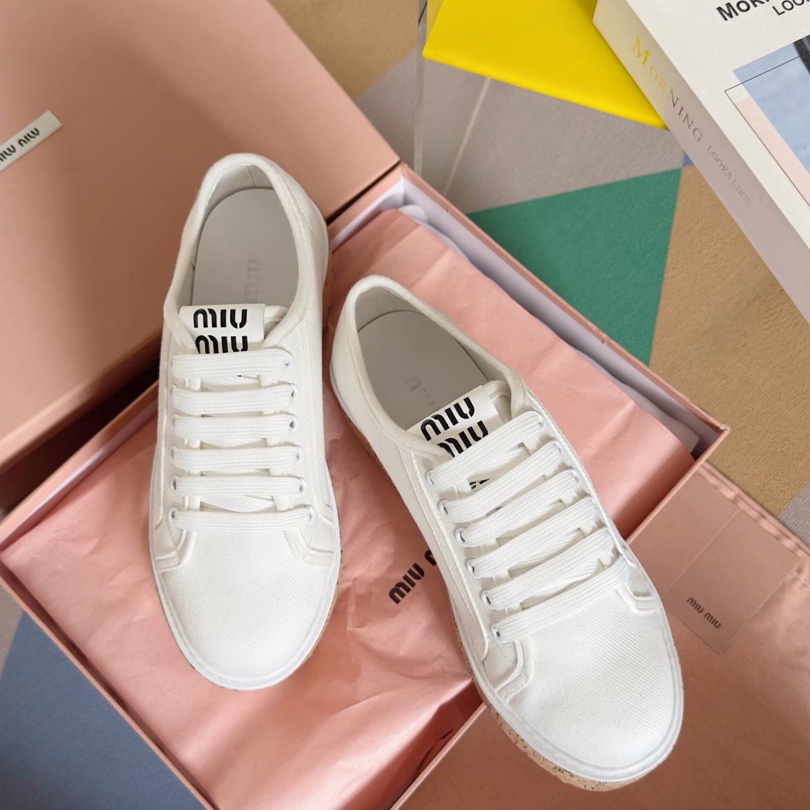 TOP Miu Miu Denim Thick Sole Sneakers - 3 Colors