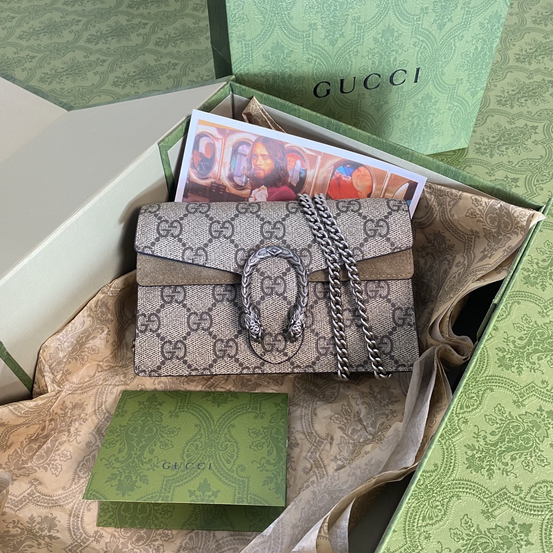 TOP GUCCI Dionysus Series Shoulder Bag 16.5x10x4cm/25×14×8cm/28×17×9cm-2 Colors