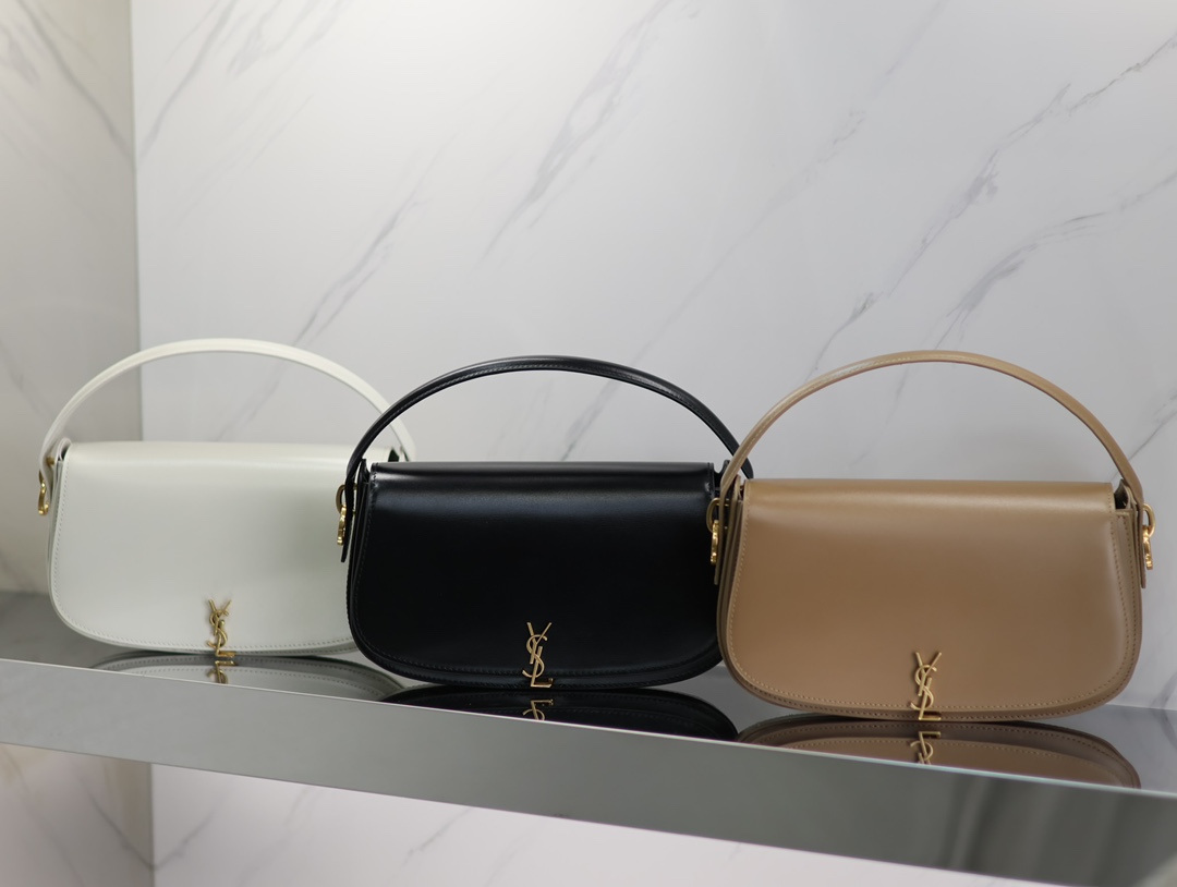 TOP Yves Saint Laurent YSL Box Calfskin Voltaire Handbag/Crossbody Bag 24×15×5cm - 3 Colors&GWH