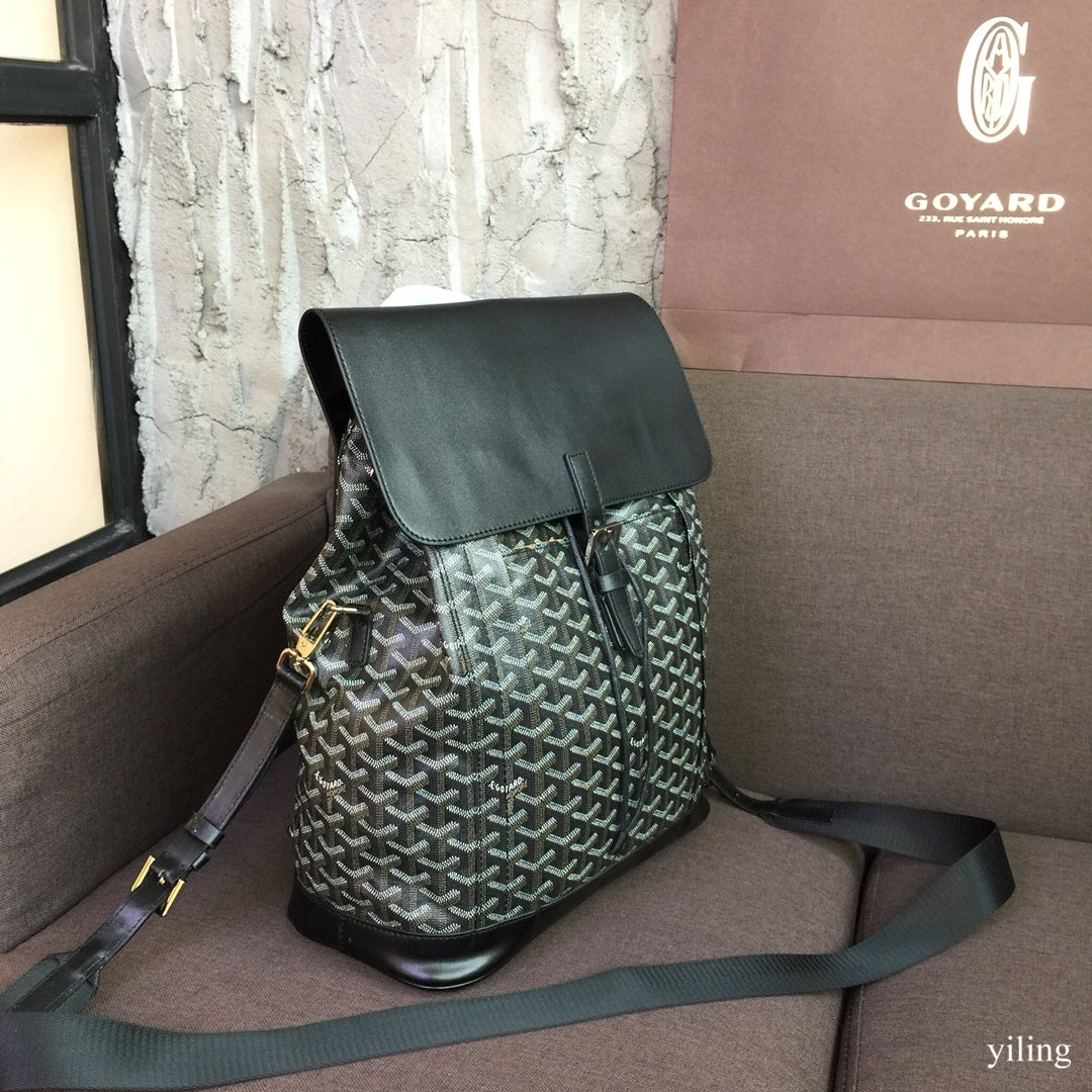 TOP Goyard Goyardine Alpin Backpack MM  - Black
