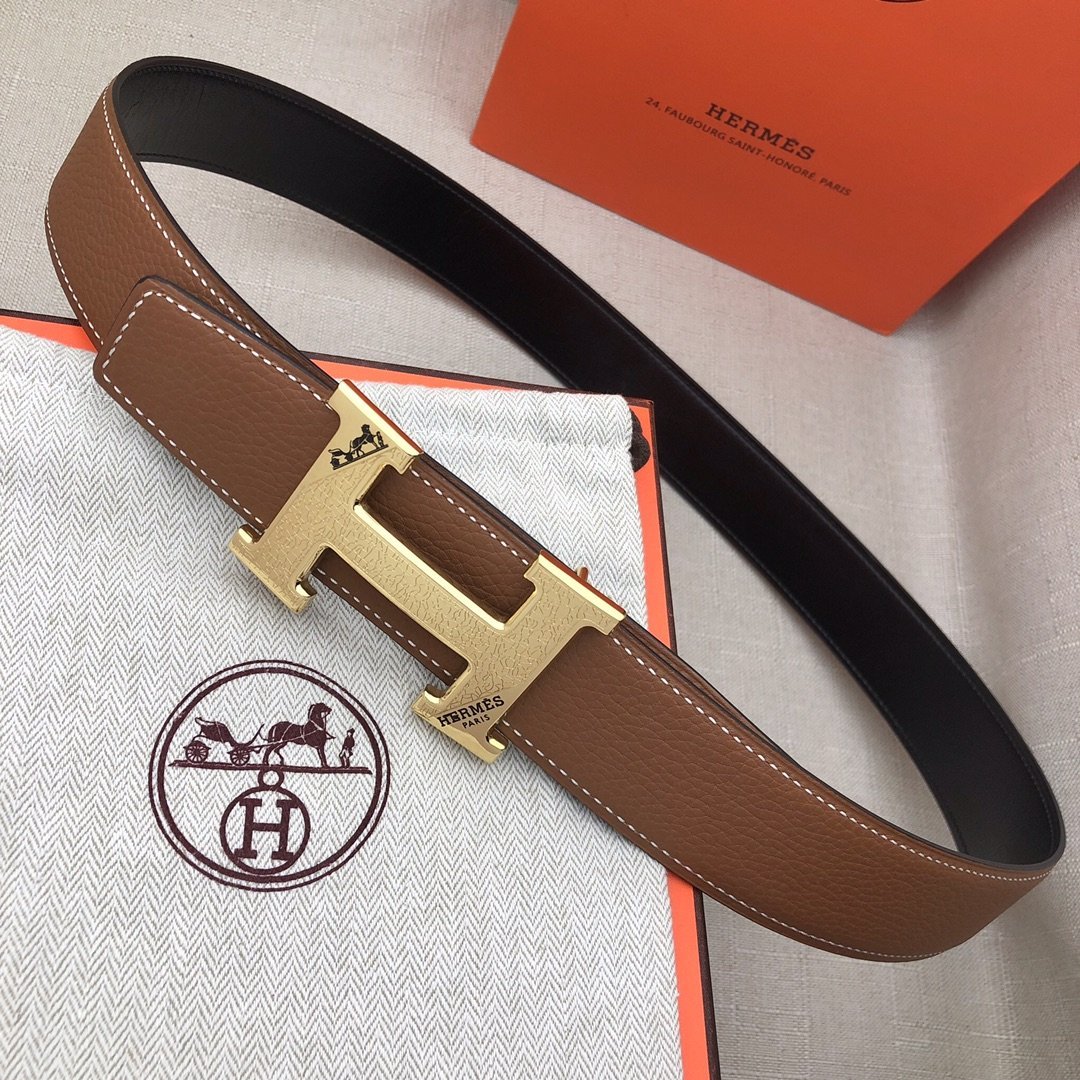 Hermès H Belt Buckle & Reversible Brown For Women, Women Belt 380MM