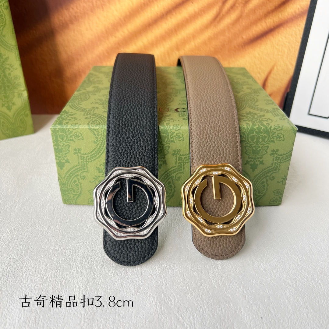 TOP GUCCI GG Reversible Belt Calfskin - 3.8cm