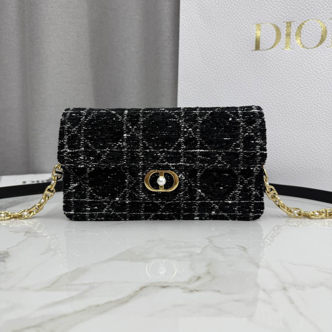 TOP Christian Dior Mini Jolie Bag 21x11.5x4.5cm - Black