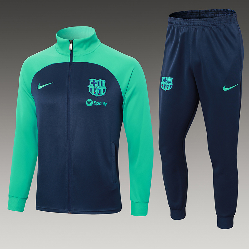 2024-25 Barcelona Blue Football Half Pull Training Suit
