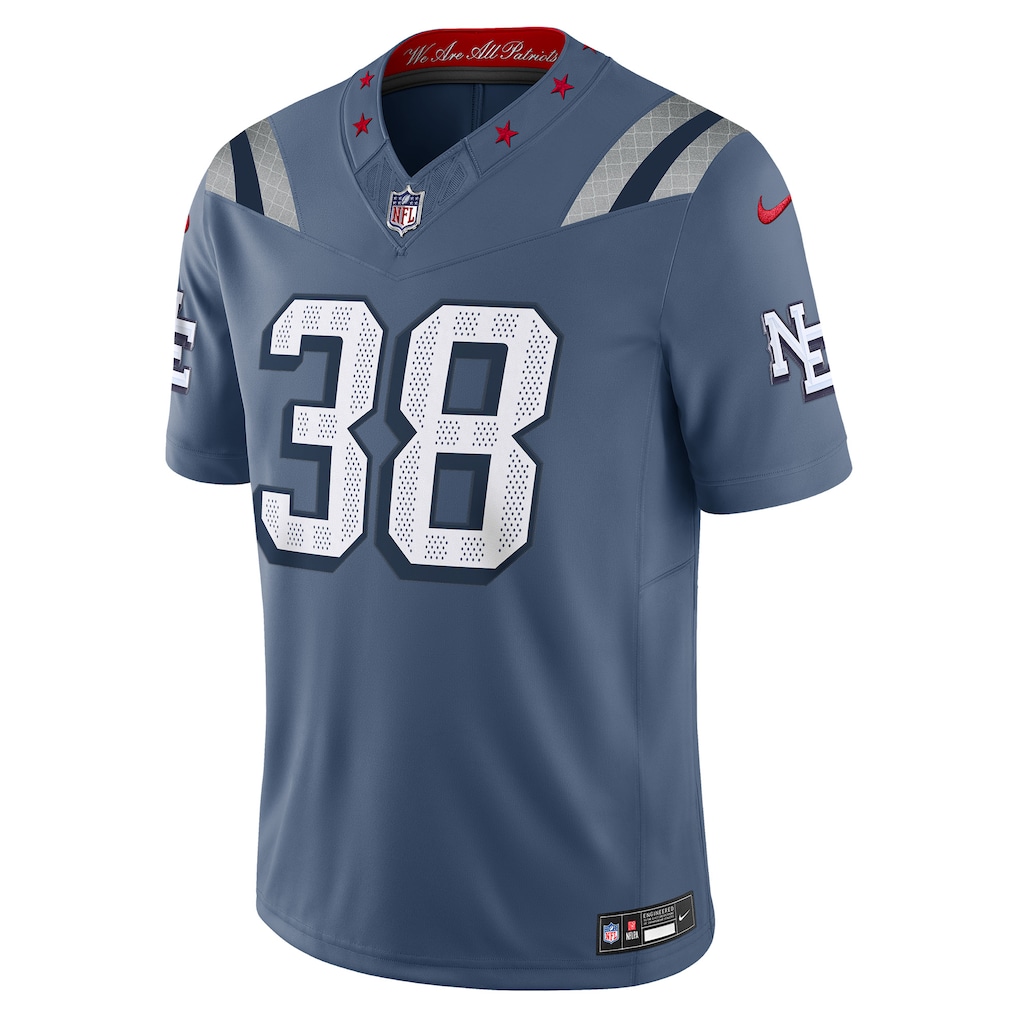 Rhamondre Stevenson New England Patriots 2025 Rivalries Collection Game Jersey - Storm Blue