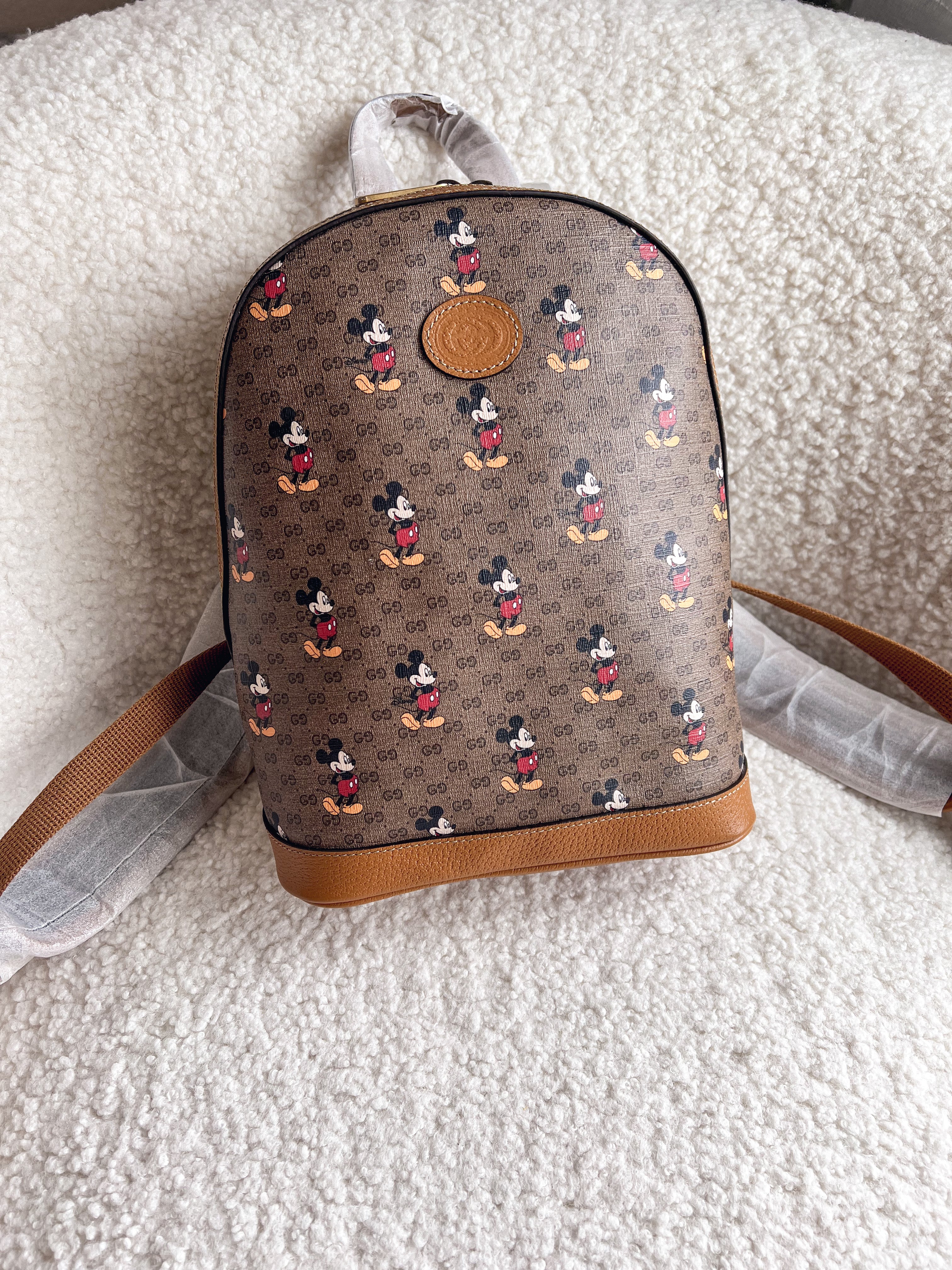 TOP GUCCI G*G Mini Supreme Monogram Mickey Mouse - Brown