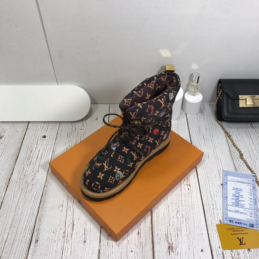 TOP Louis Vuitton LV L*V Pillow Comfort Fornasetti Ankle Boots