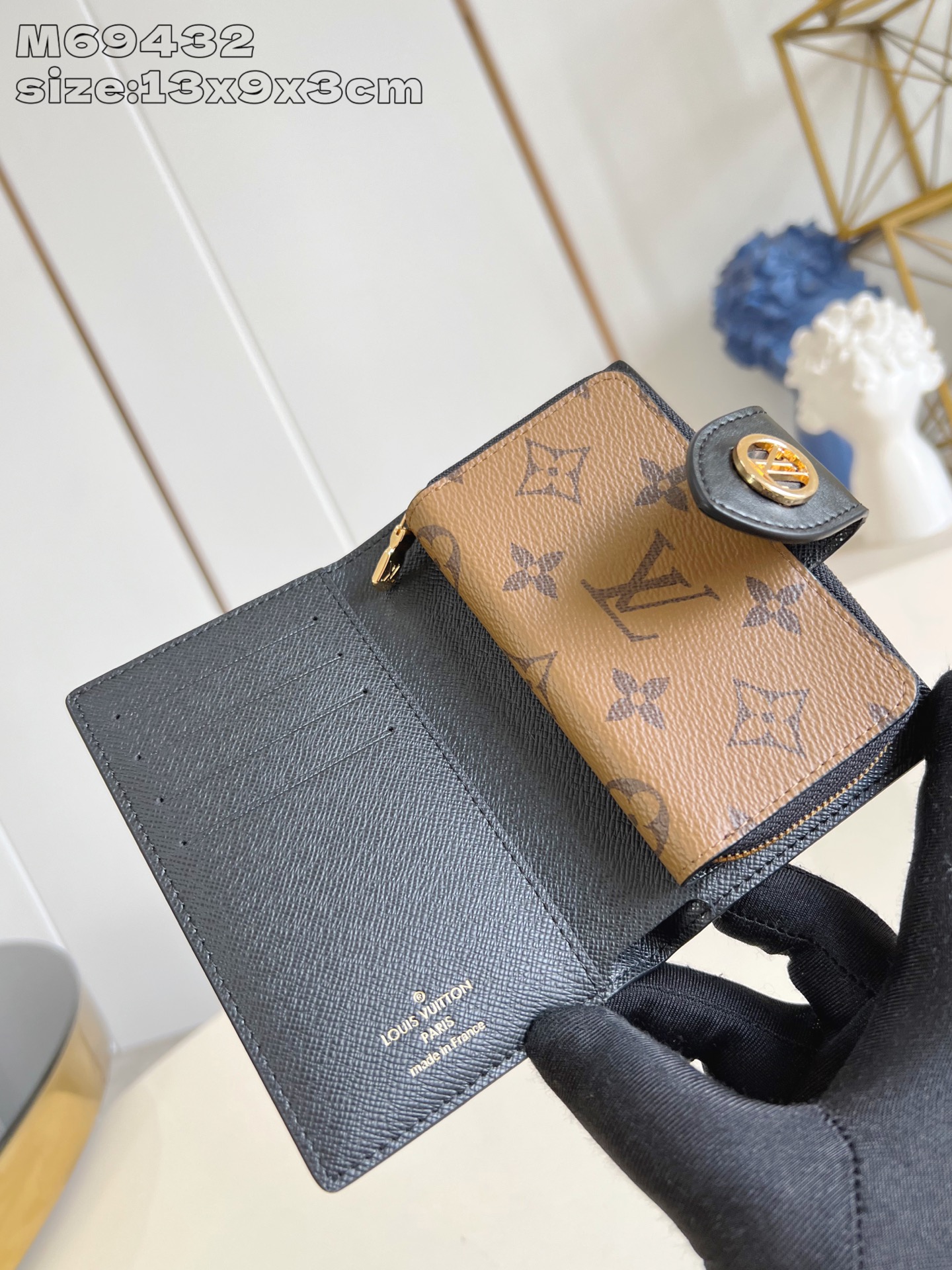 TOP Louis Vuitton LV Juliette Wallet 13 x 9 x 3 cm - Brown