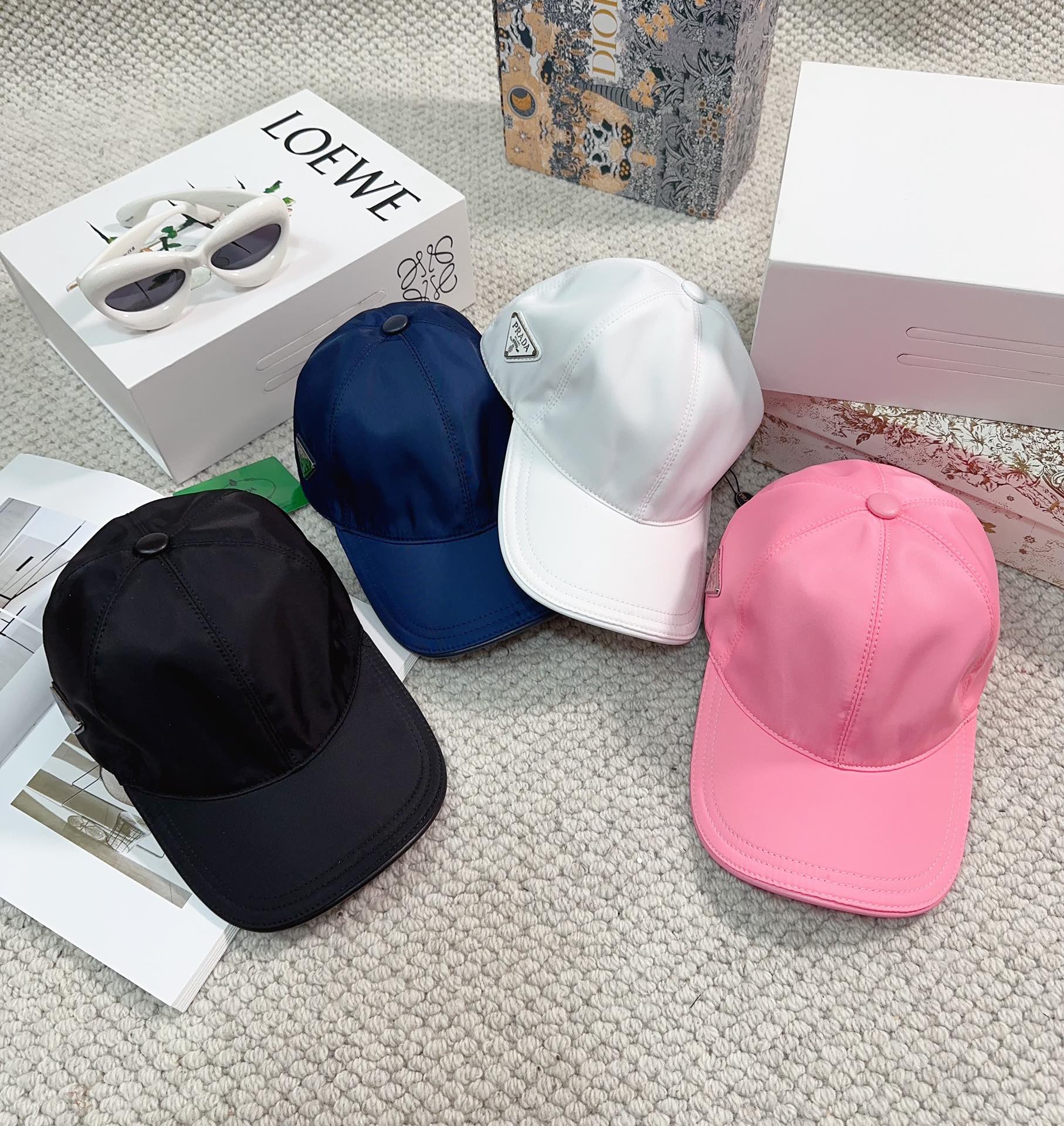 TOP PRADA Embroidered Baseball Cap - 4 Colors