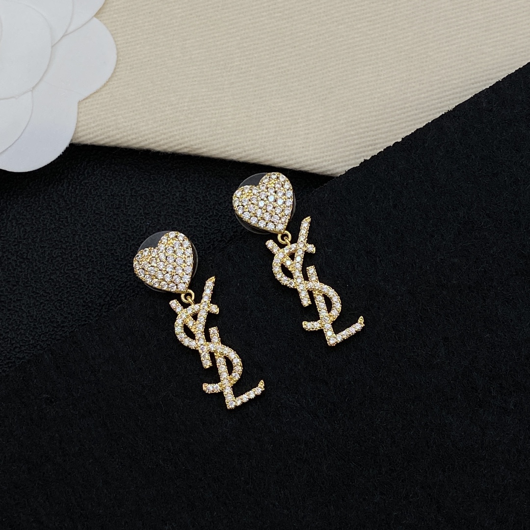 TOP Yves Saint Laurent YSL Earrings - Gold