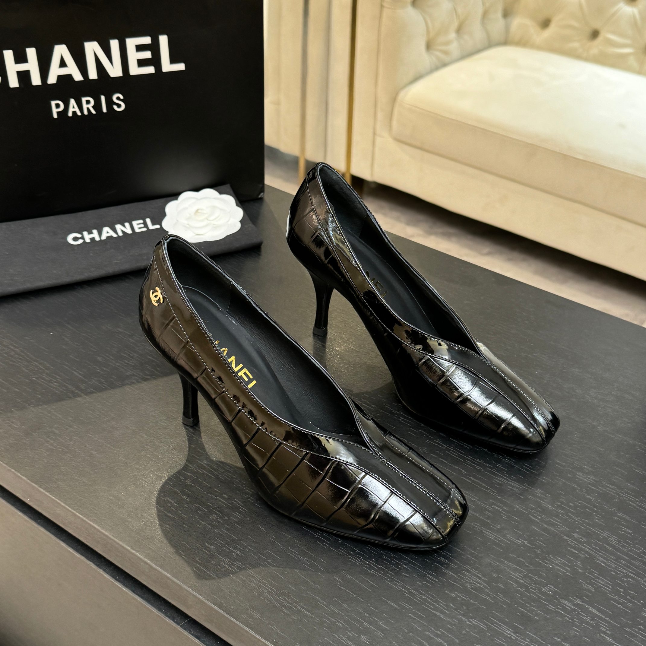 TOP CHANEL 5cm Heel Height Pumps - 4 Color