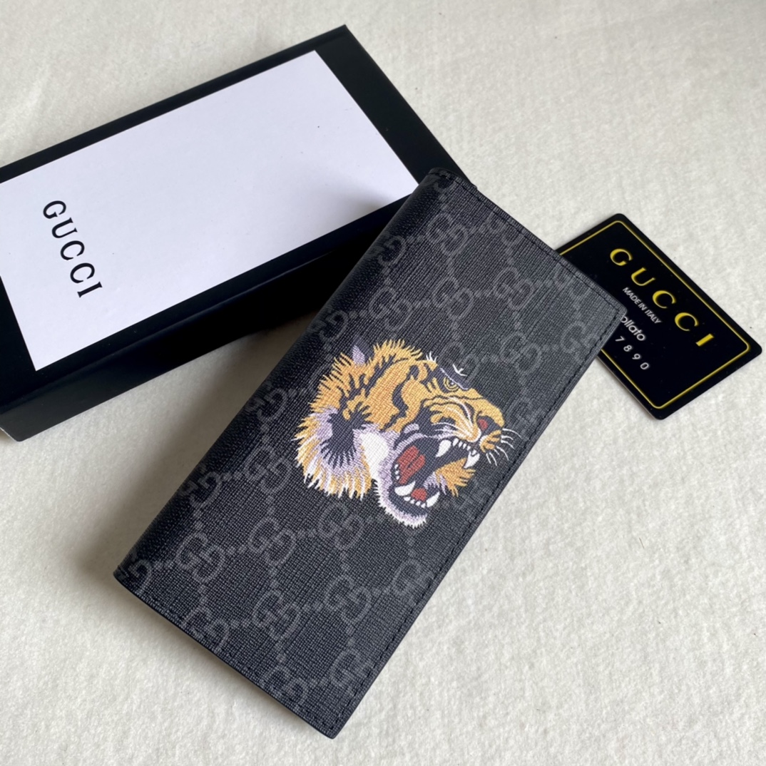 Gucci Unisex GG Supreme Printed Long Wallet（Replica）