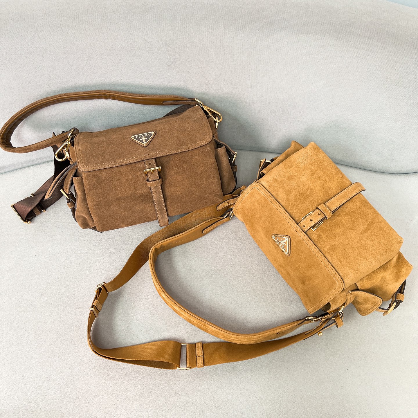 TOP PRADA Explore Messenger Bag Suede 30x14x10cm - 2 Colors