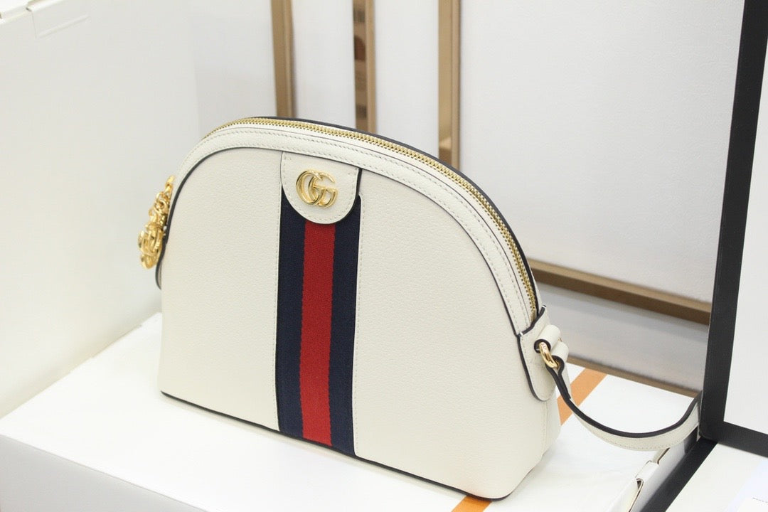 TOP GUCCI G*G Ophidia Messenger Bag - White