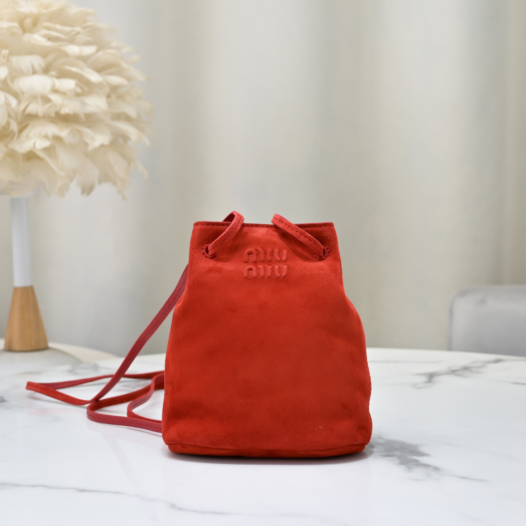 TOP Miu Miu Bucket Bag Lambskin 17x14x6cm - 4 Color