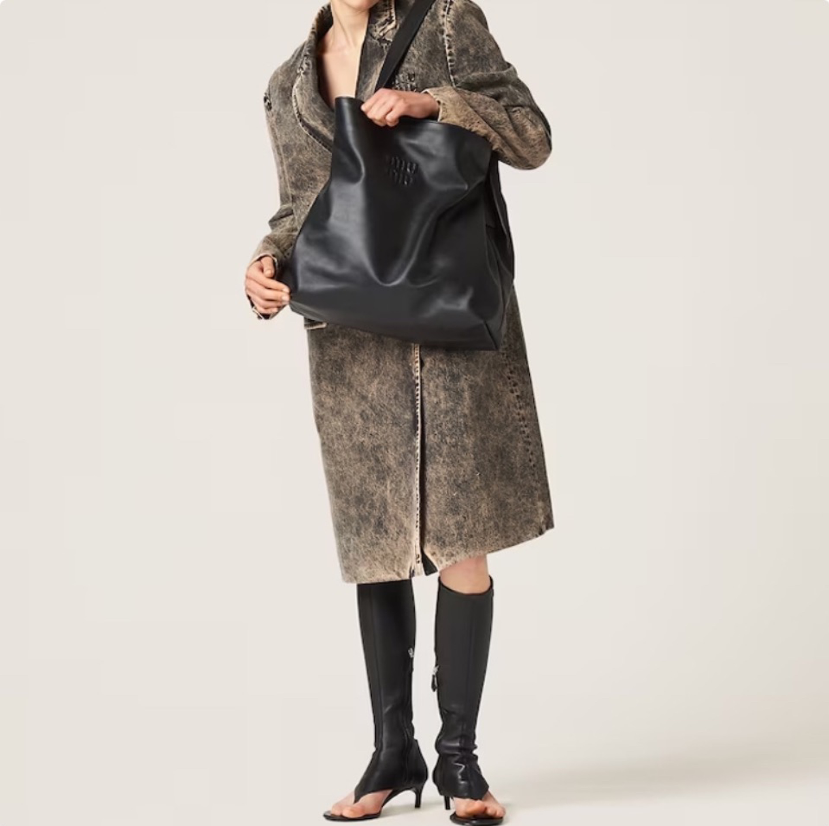 MIU MIU Hobo Leather Shoulder Handbag（Replica）