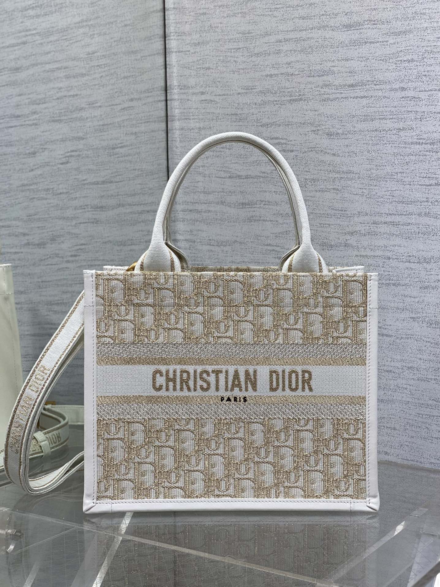 TOP Christian Dior Book Tote Bag  26*12*21cm/36*16*27cm - Beige