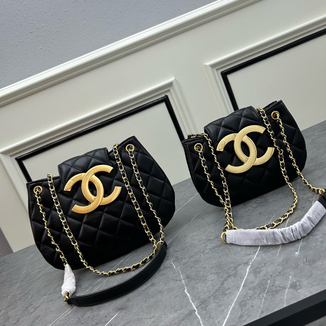 Chanel 24C Vintage Leather Messenger Bag Shoulder Crossbody Bag（Replica）