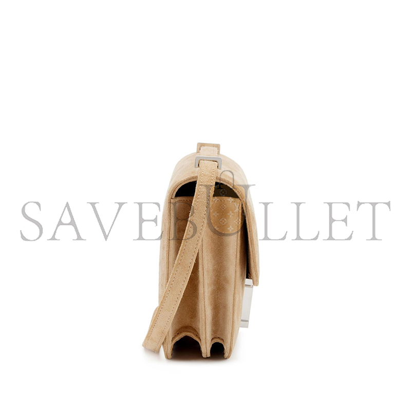 HERMES CONSTANCE 18 BEIGE VEAU DOBLIS SUEDE PALLADIUM HARDWARE (18*15*4cm)