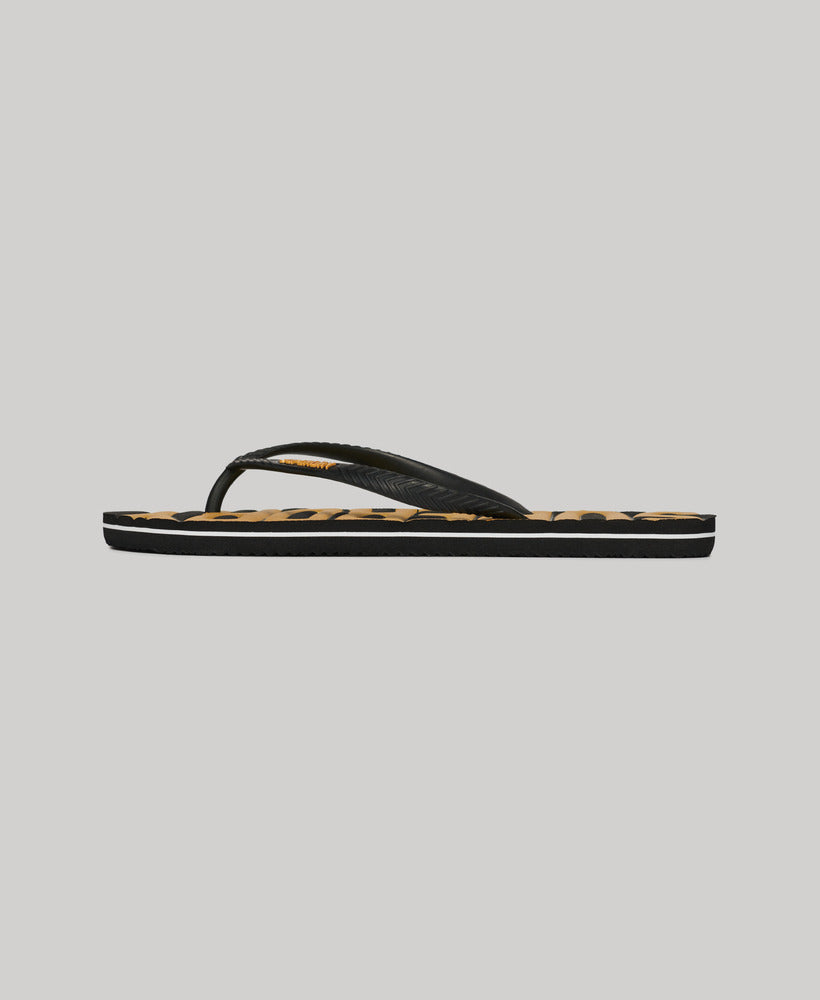 Vintage Vegan Flip Flop | Black/Gold