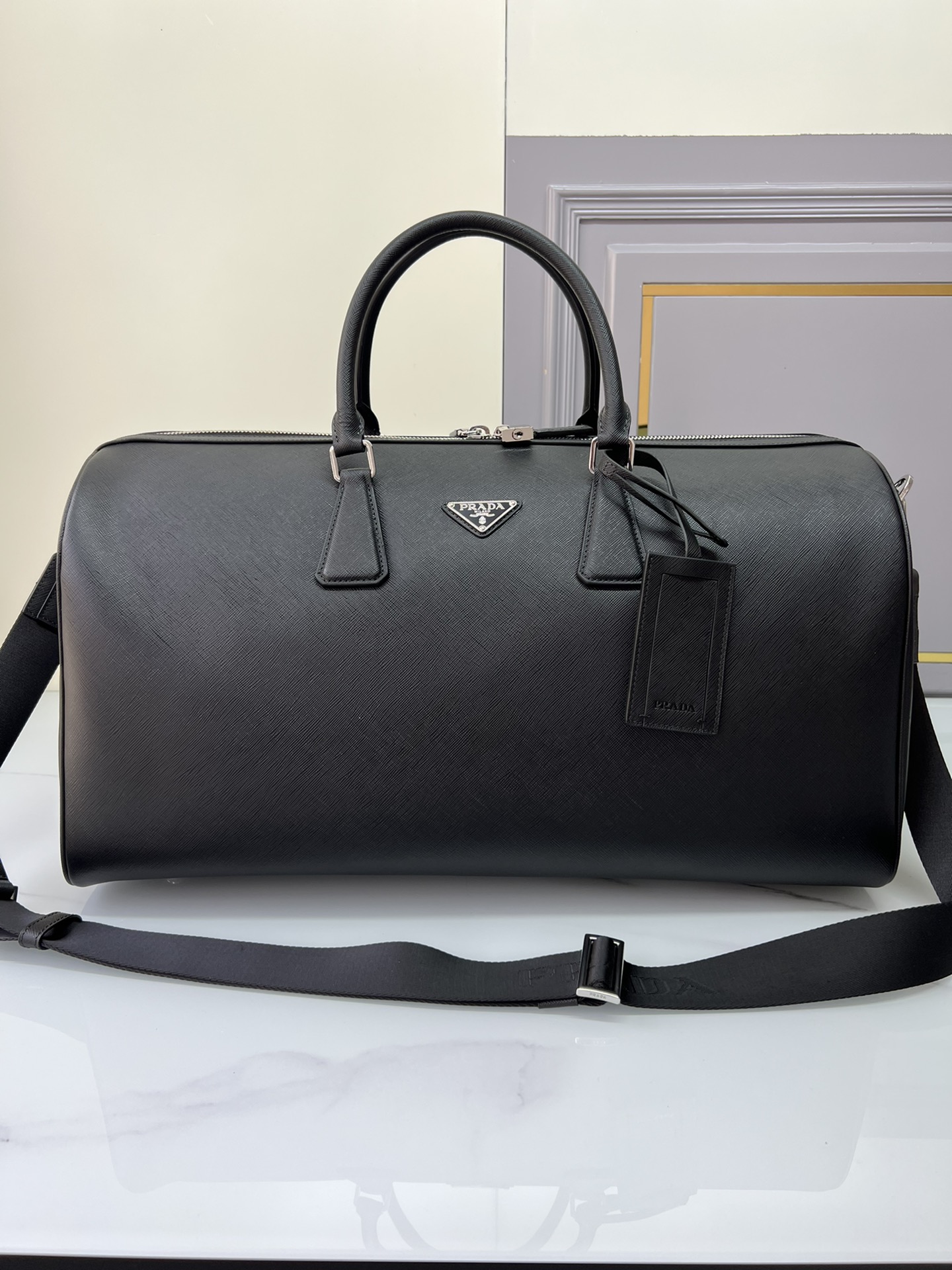 TOP PRADA Travel Bags Are Made Of Saffiano Leather 50x27.5x25cm - Two Colors