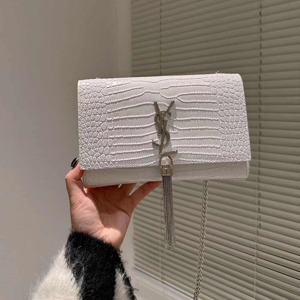 Saint Laurent YSL Kate Tassel Crocodile Leather Bag (Replica)