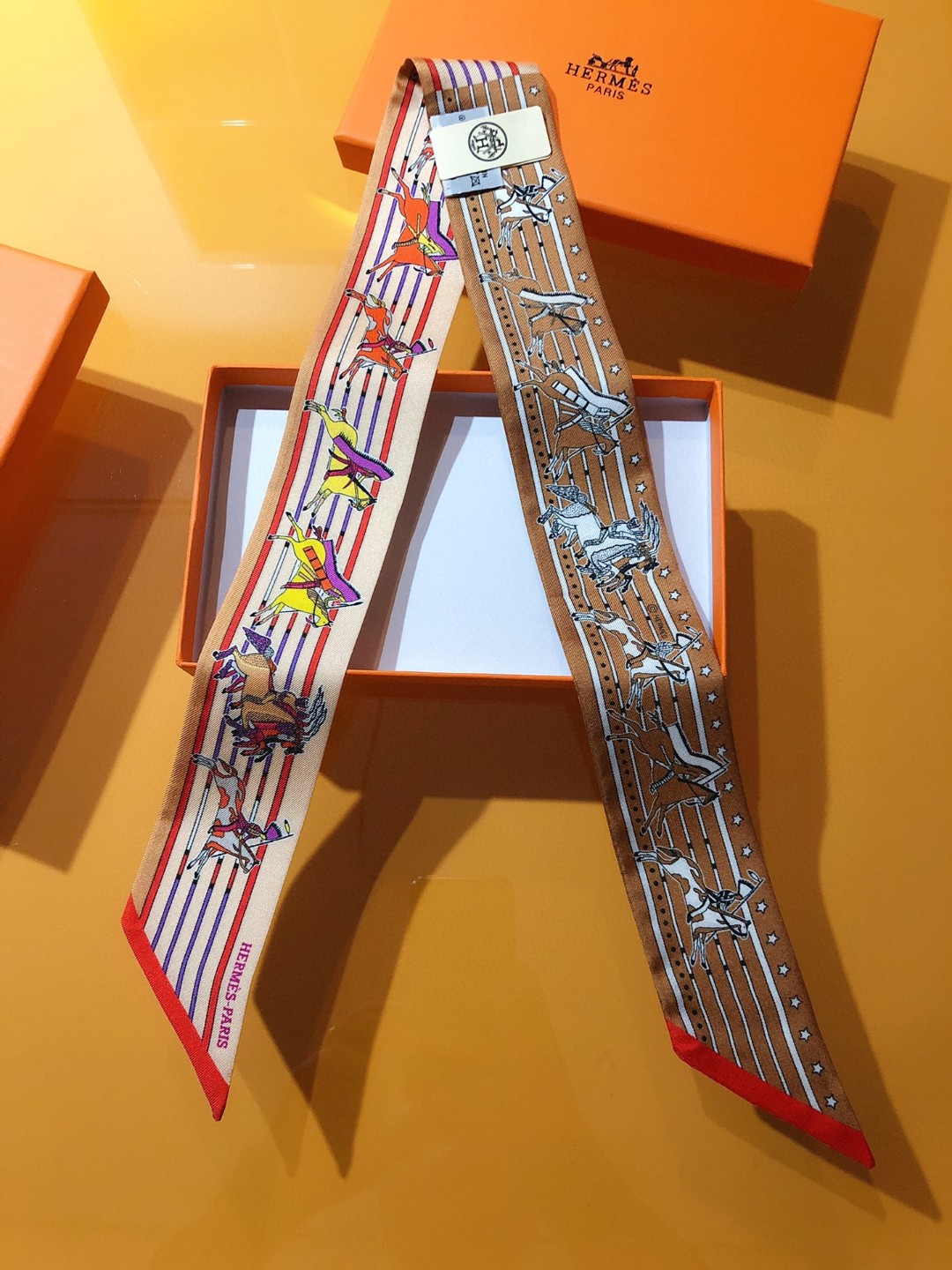TOP HERMES Chef Pawnee Twilly Scarf 86 x 5 cm - 4 Colours