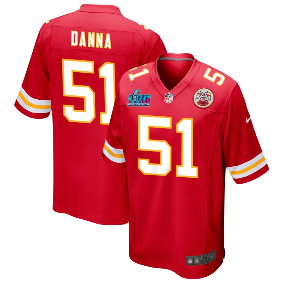 Mike Danna Kansas City Chiefs  Super Bowl LVII Game Jersey - Red